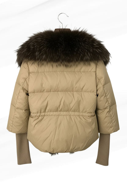 Veste fourrure femme marron clair Héritage fourrure