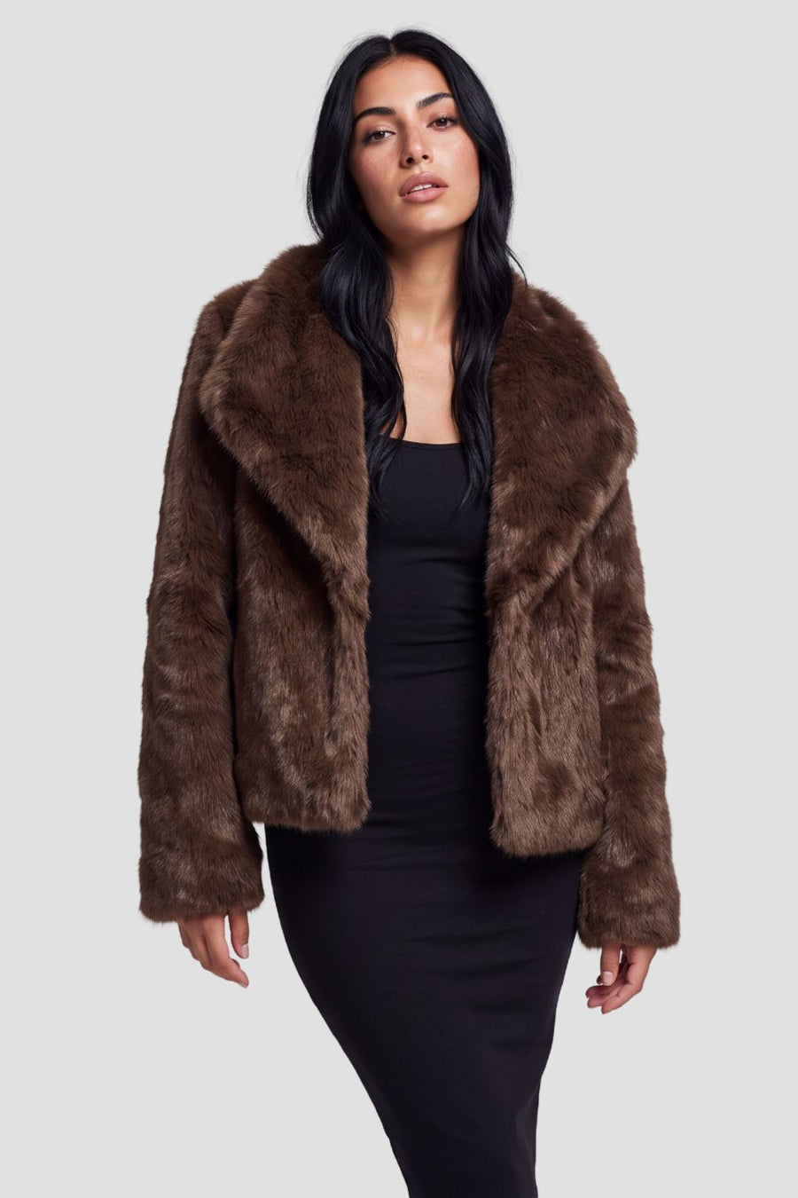 Veste fourrure femme marron clair Héritage fourrure