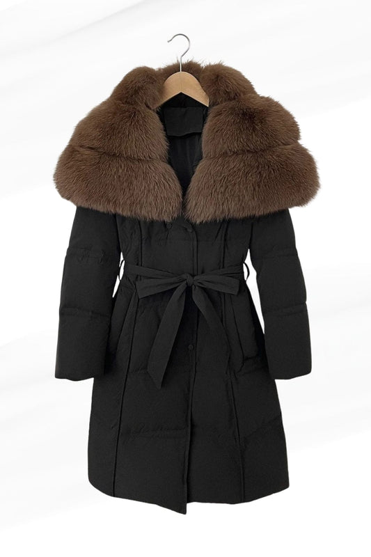 Veste fourrure femme renard marron Héritage fourrure