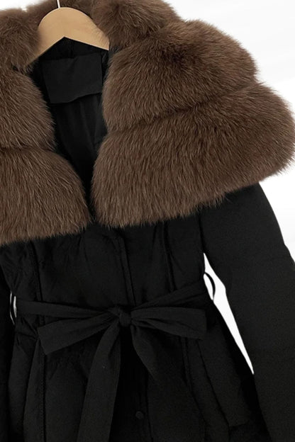 Veste fourrure femme renard marron Héritage fourrure