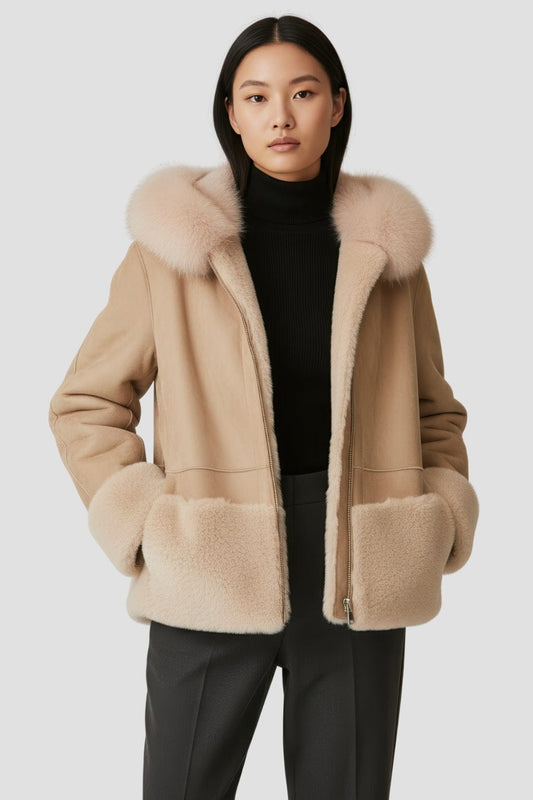 Veste fourrure femme réversible Héritage fourrure