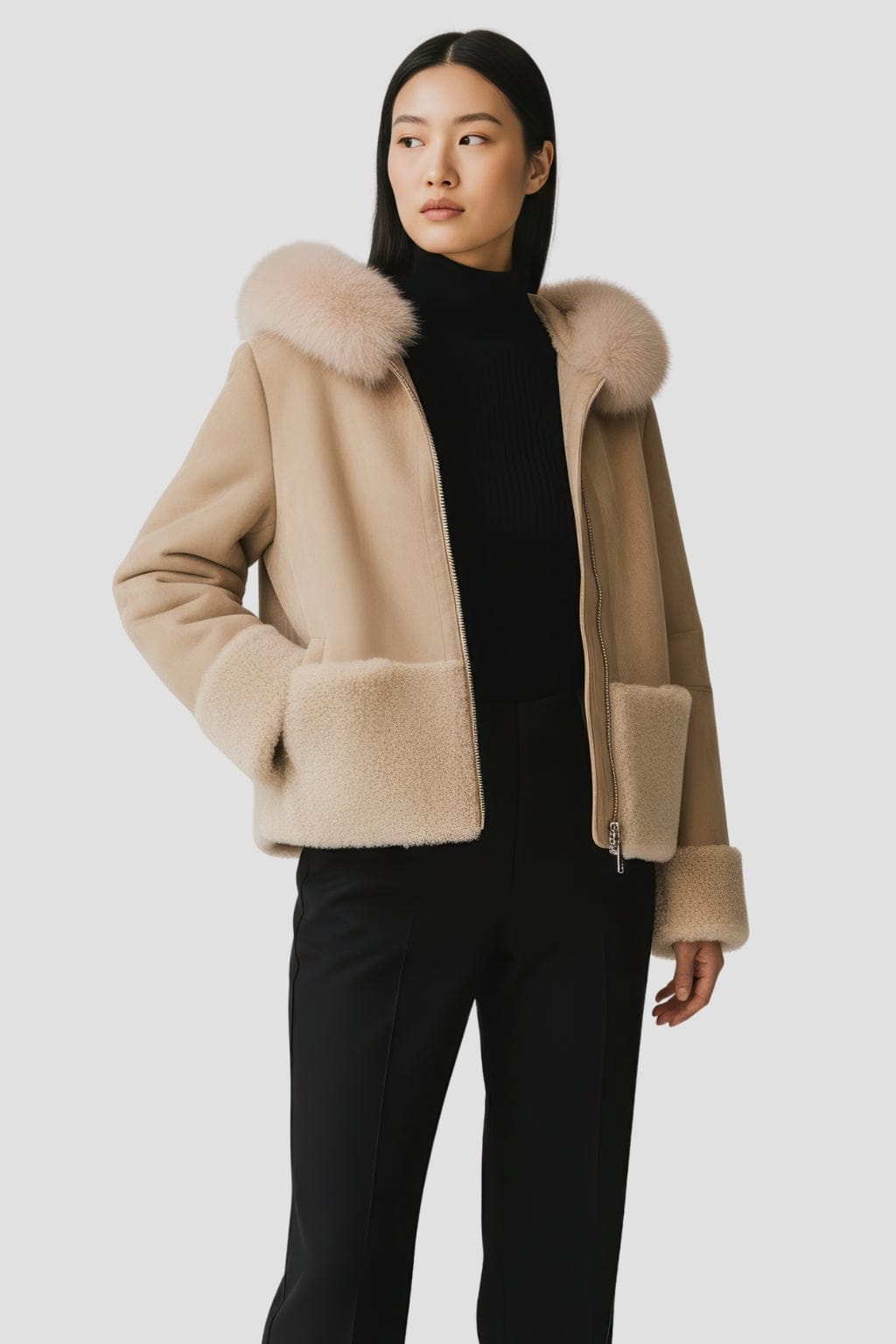 Veste fourrure femme réversible Héritage fourrure