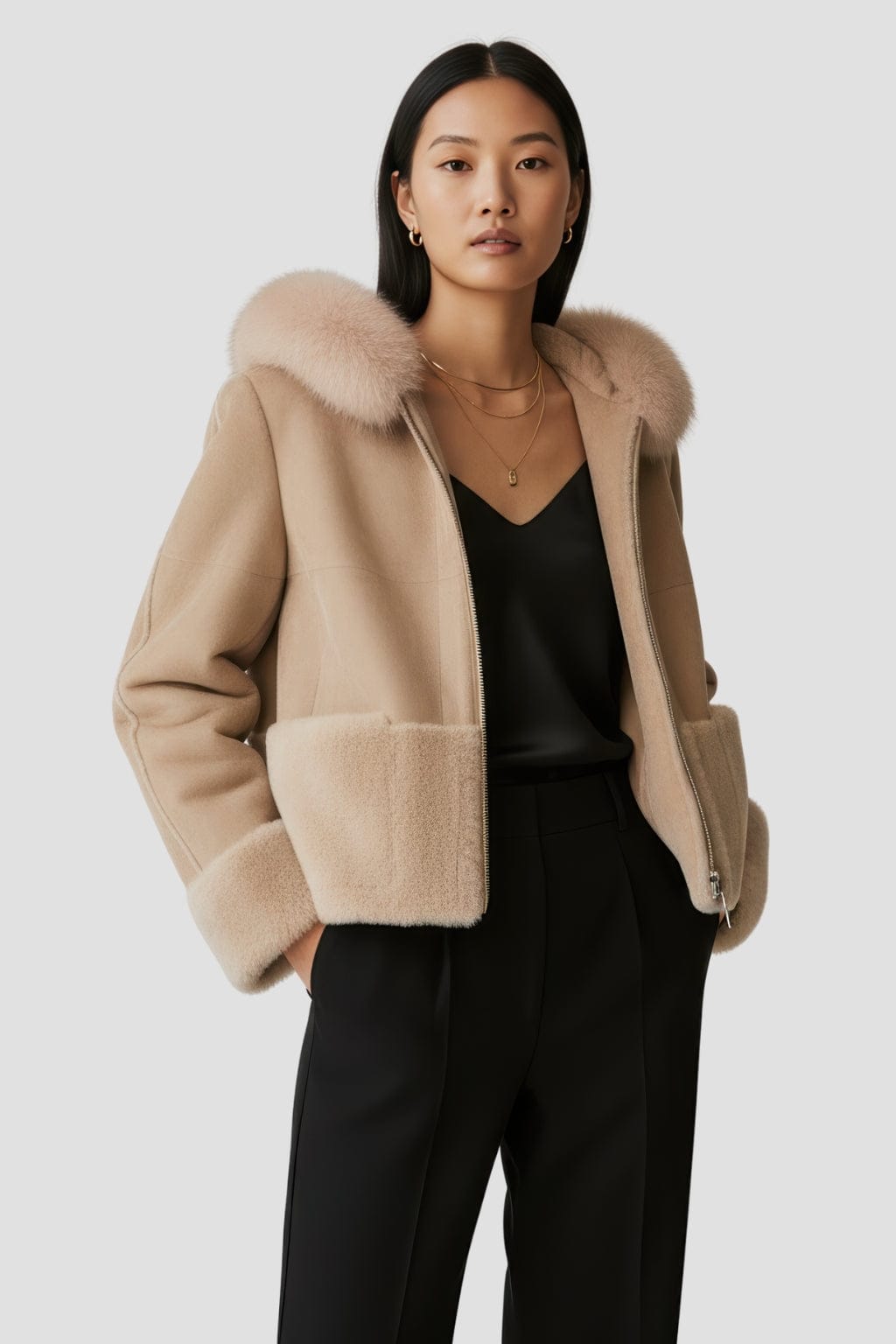 Veste fourrure femme réversible Héritage fourrure