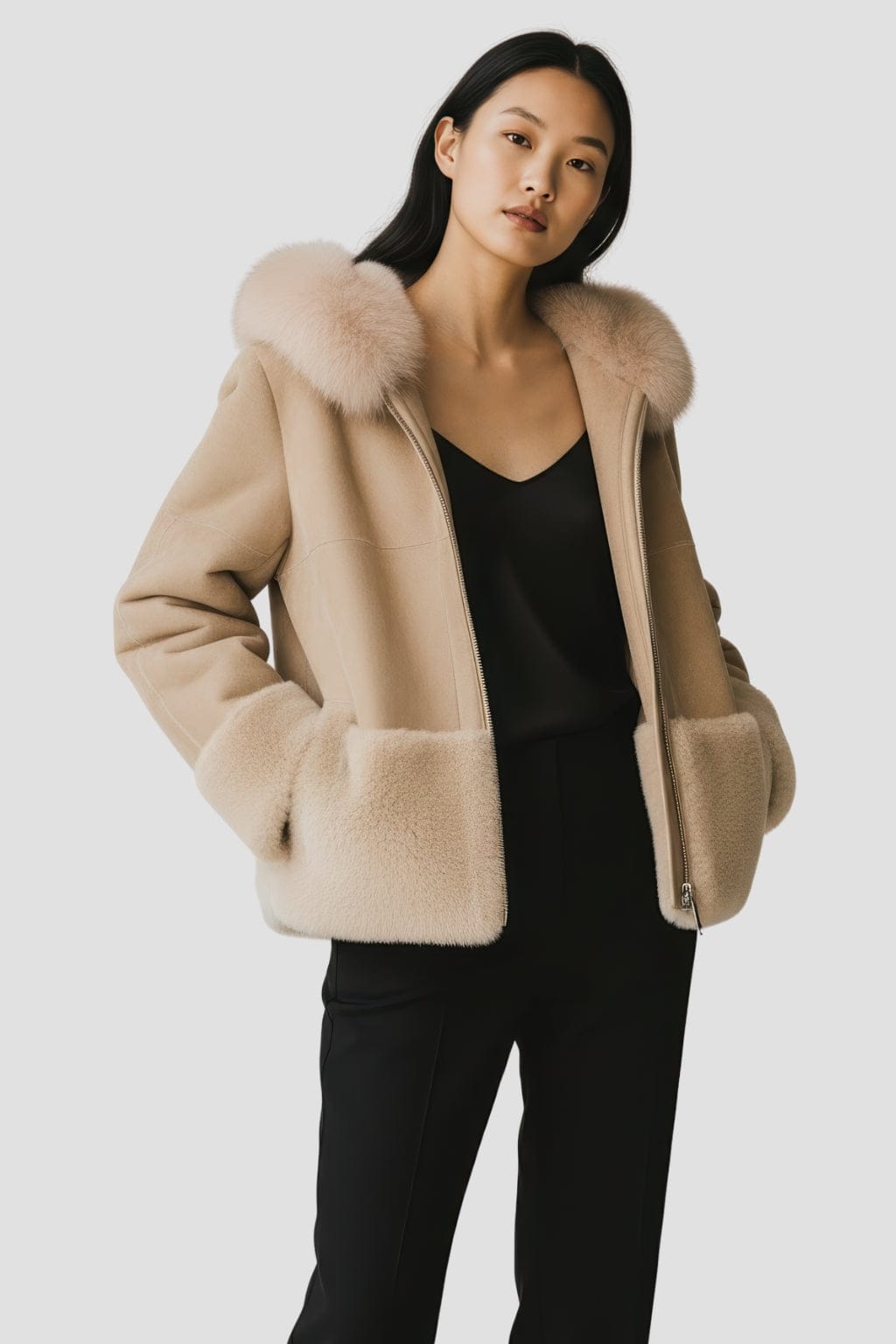 Veste fourrure femme réversible Héritage fourrure