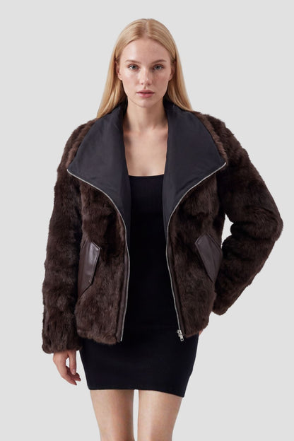 Veste fourrure femme réversible Héritage fourrure
