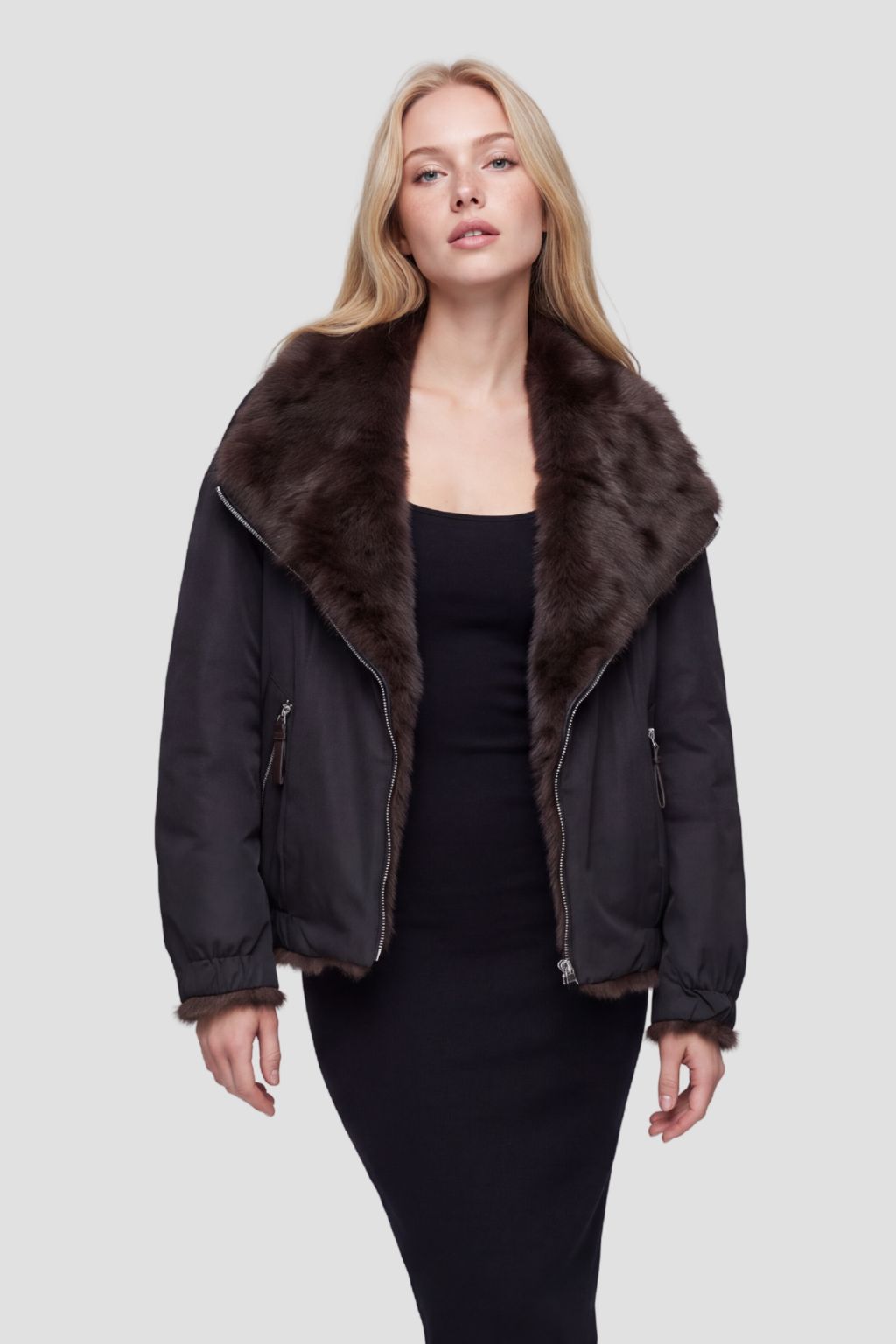 Veste fourrure femme réversible Héritage fourrure