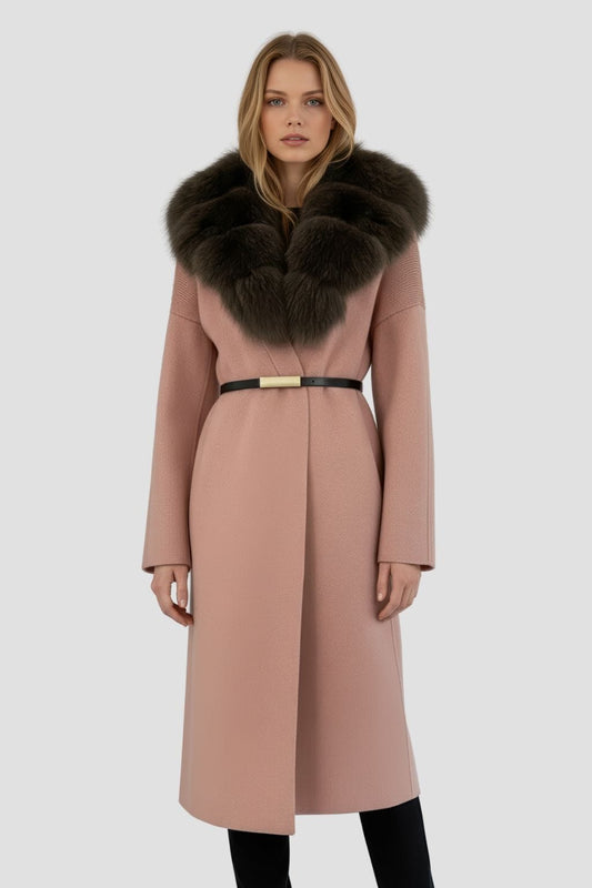 Veste fourrure femme rose Héritage fourrure