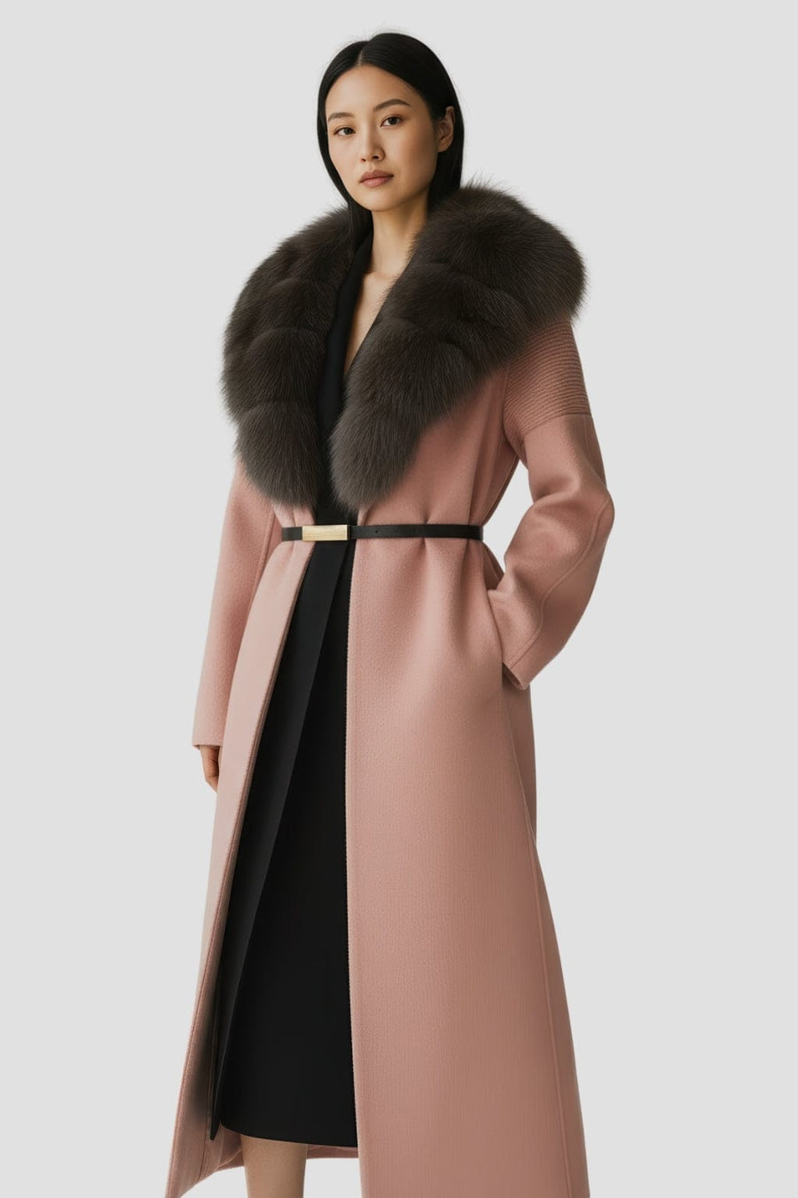 Veste fourrure femme rose Héritage fourrure