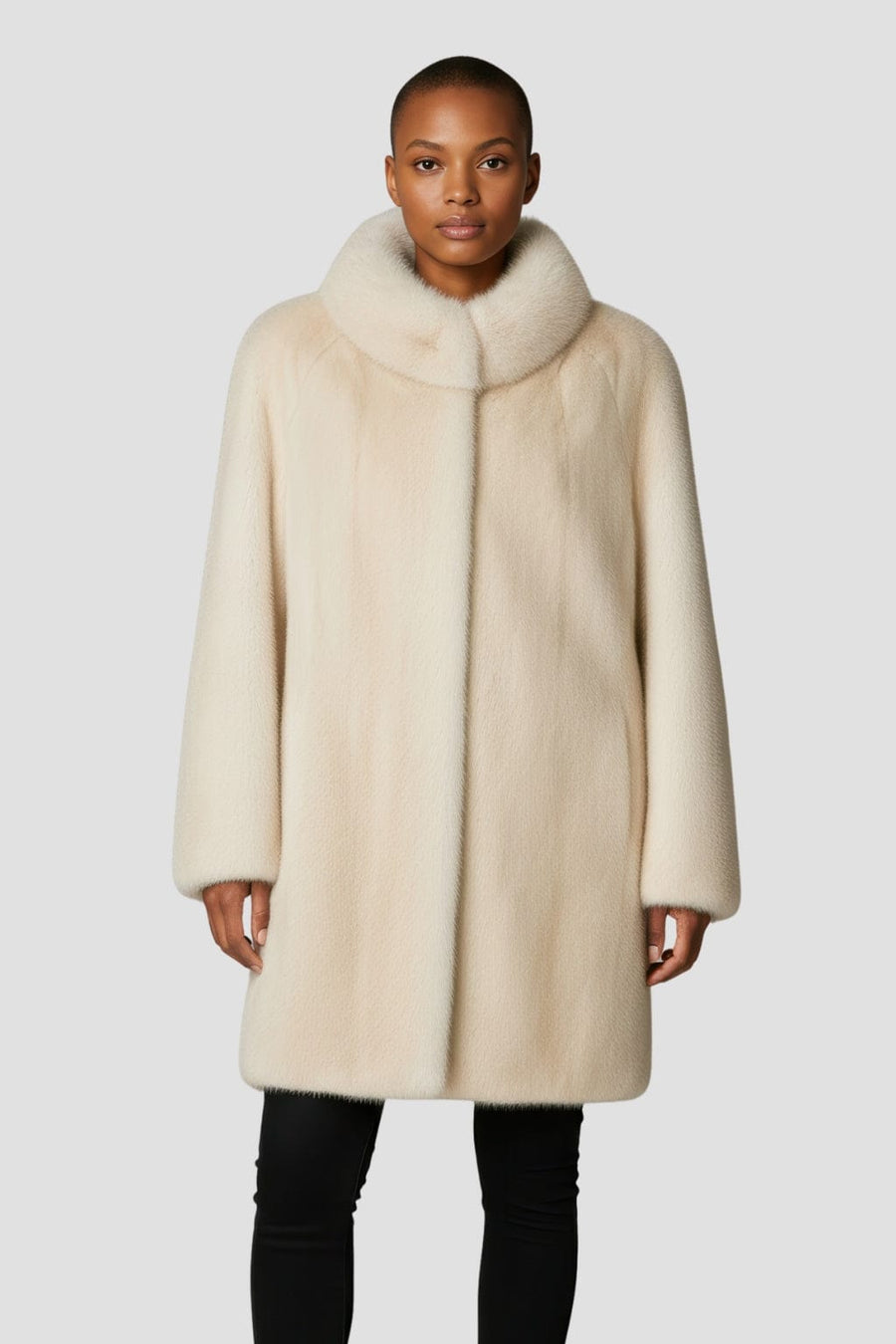 Veste fourrure femme vison beige Héritage fourrure