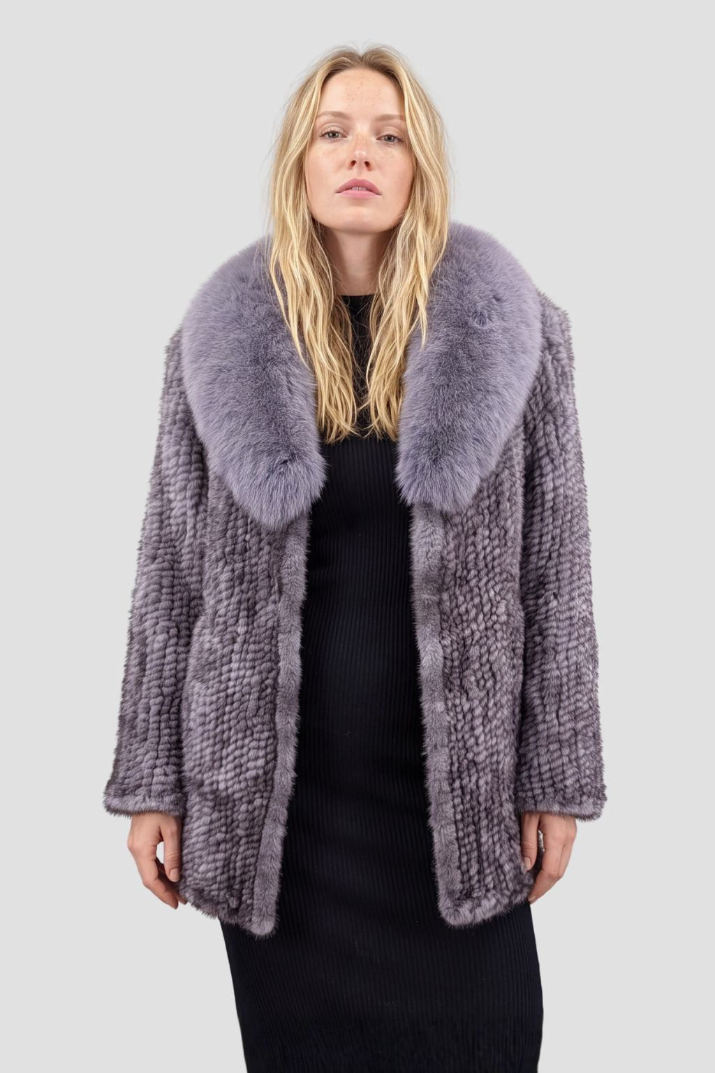 Veste fourrure femme vison gris Héritage fourrure