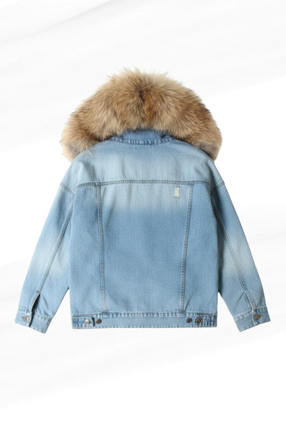 Veste fourrure jean femme Héritage fourrure