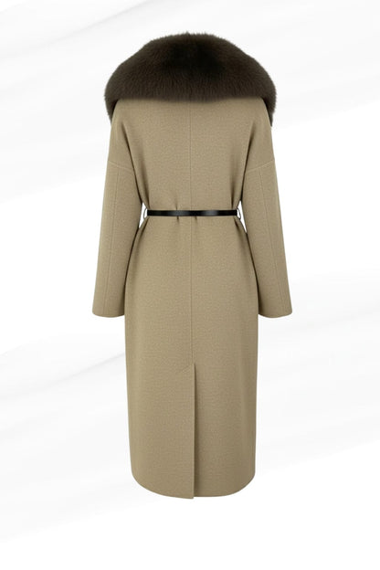 Veste longue en fourrure claire Héritage fourrure